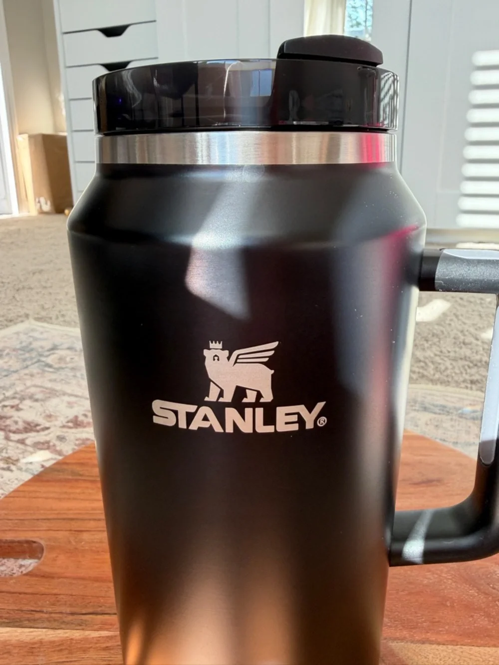 Stanley Black Vacuum Insulated Mug with Stainless Trim 64 oz - Picture 2 of 16